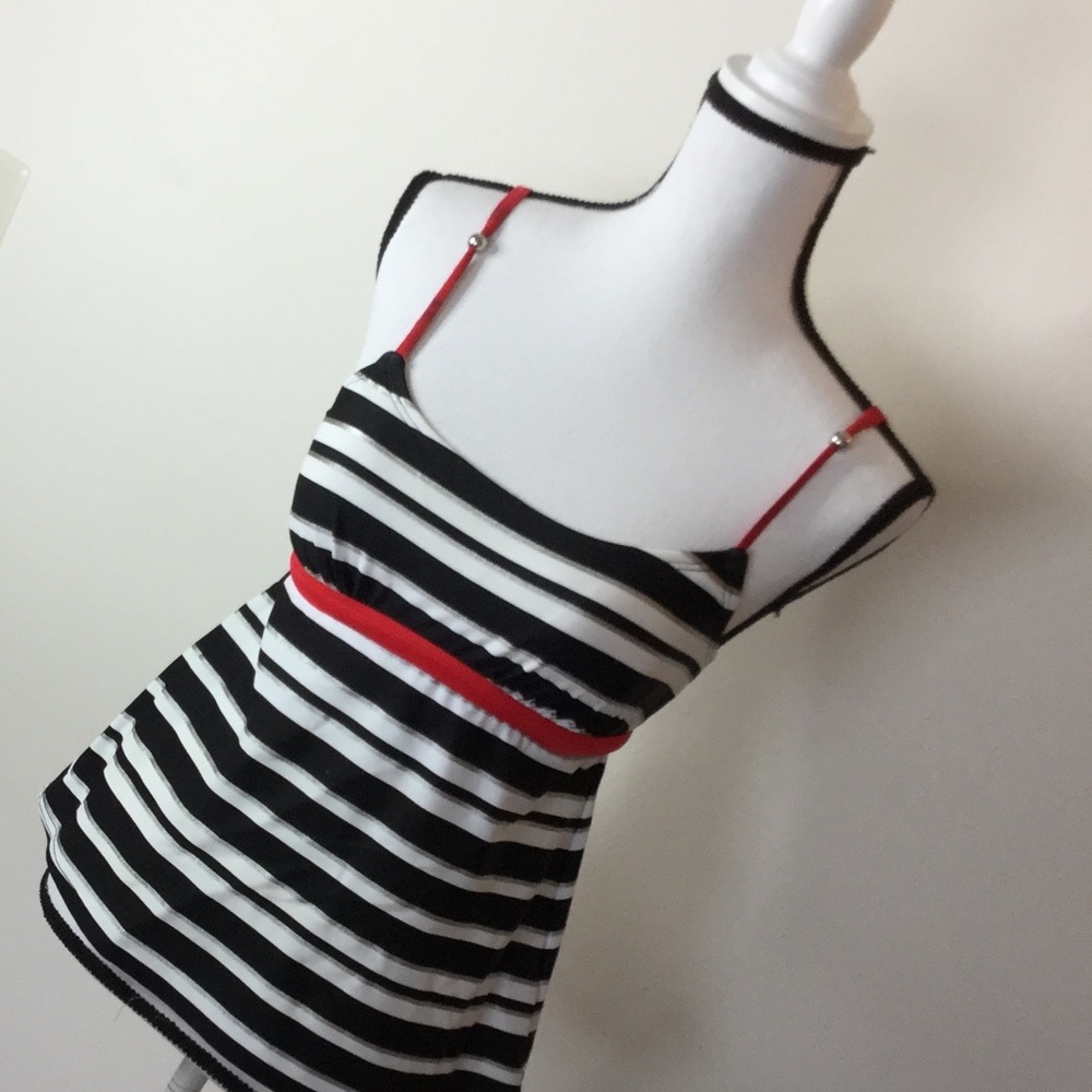 OCEAN AVENUE SWIMWEAR Black/White Tankini